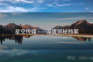 星空传媒——深度揭秘档案 星空传媒——深度揭秘档案