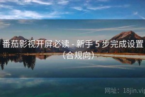 番茄影视开屏必读 - 新手 5 步完成设置（合规向）