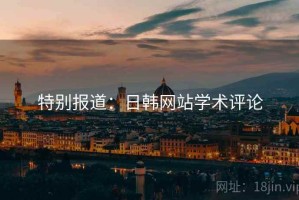 特别报道：日韩网站学术评论